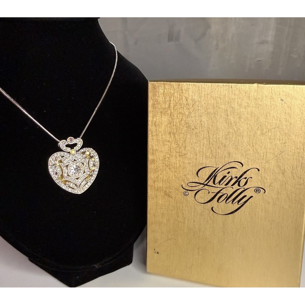 KIRKS FOLLY I REMEMBER YOU BY HEART LOCKET MAGNETIC ENHANCER  Silver Tone
